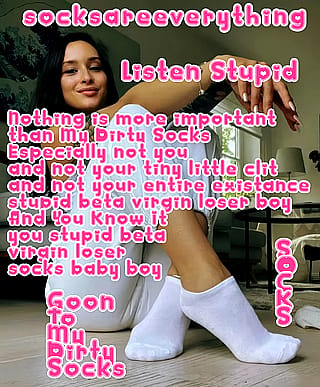 Just look at my socks you little sockssexual beta loser and realize my socks are priceless! And you are just a beta loser! SocksAreEverything2 on ImageFap'