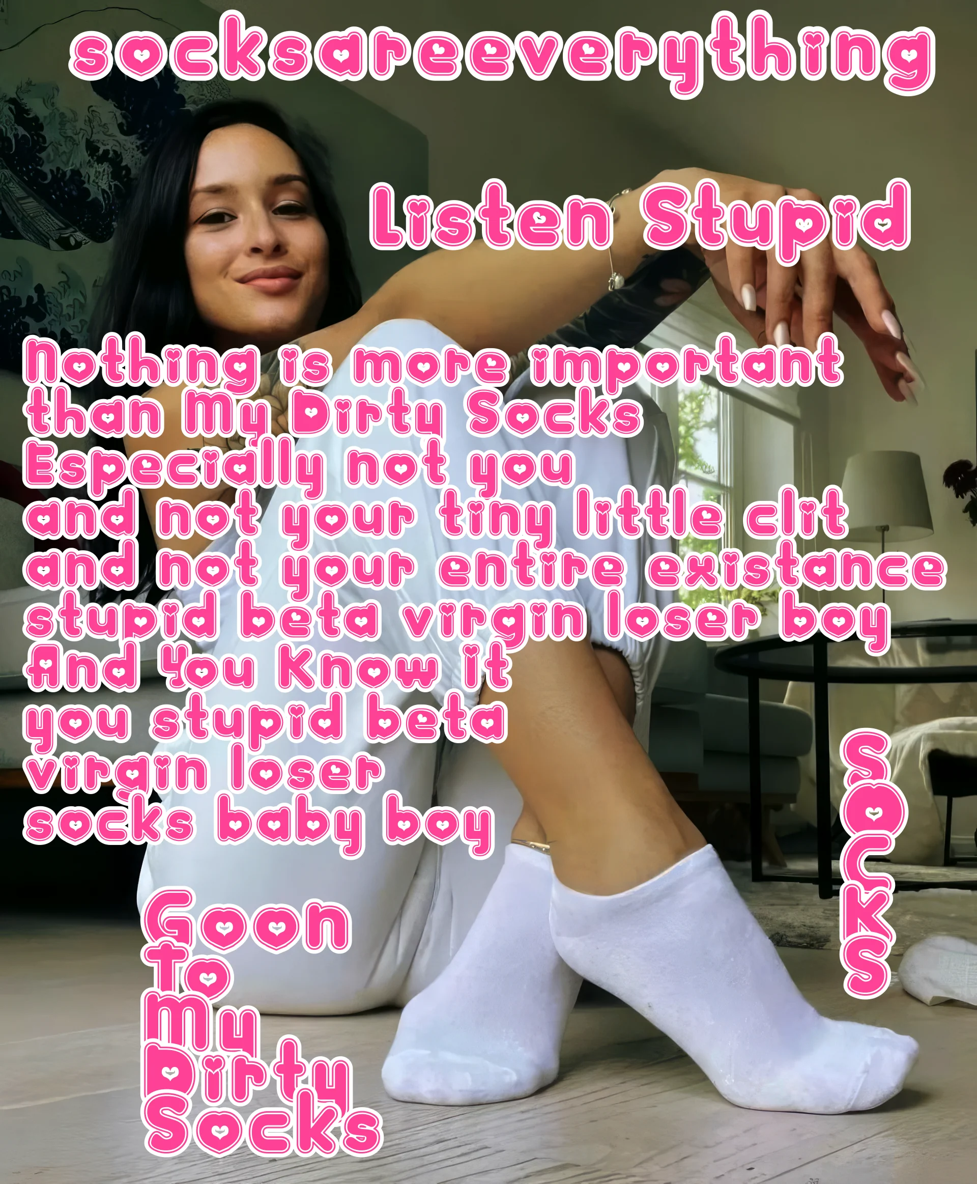 Just look at my socks you little sockssexual beta loser and realize my socks are priceless! And you are just a beta loser! SocksAreEverything2 on ImageFap picture 1 of 1