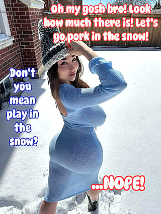 Pork in the snow'