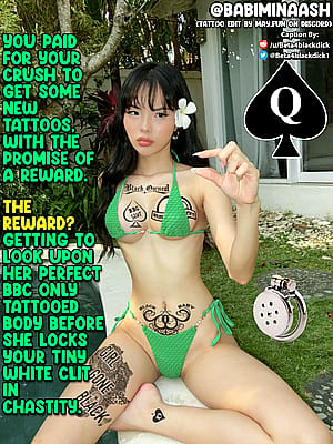 Paying for her tattos'