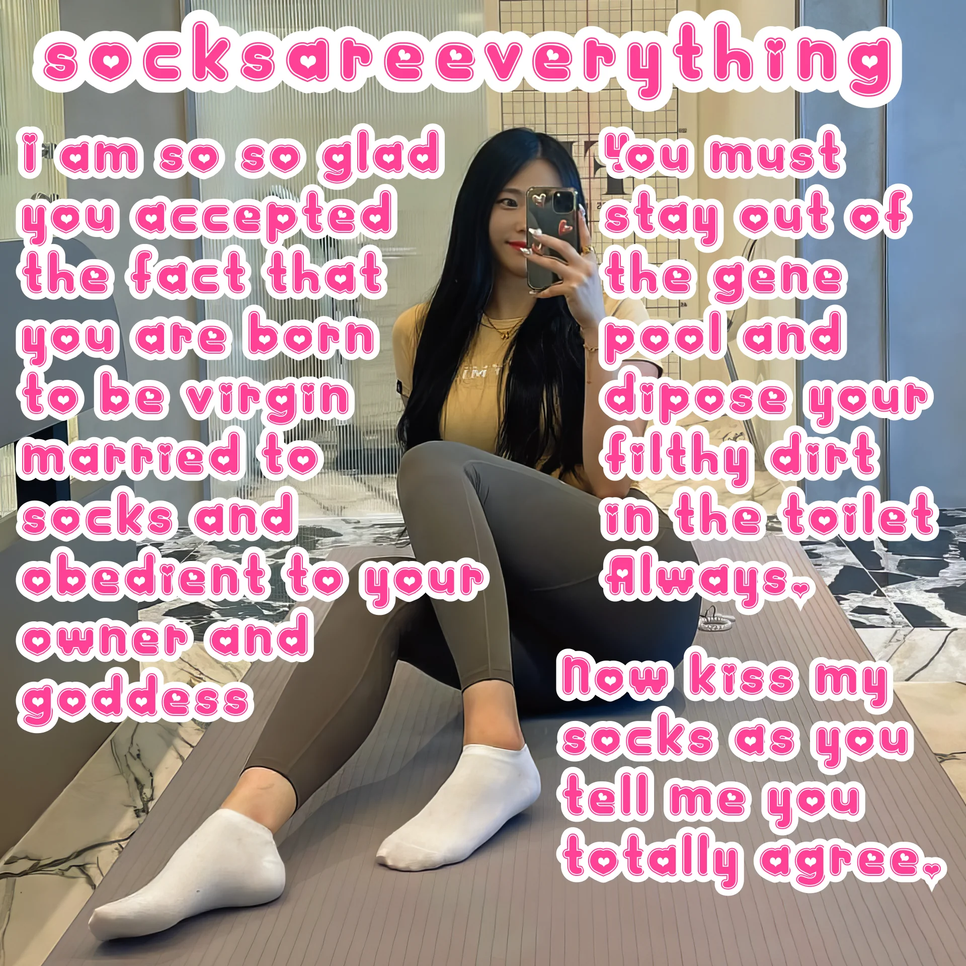 Kiss my socks and tell me you totally agree you must be out of the gene pool chaste virgin forever! You are stupid sockssexual beta loser and my dirty socks are everything you deserve in your beta life! picture 1 of 1