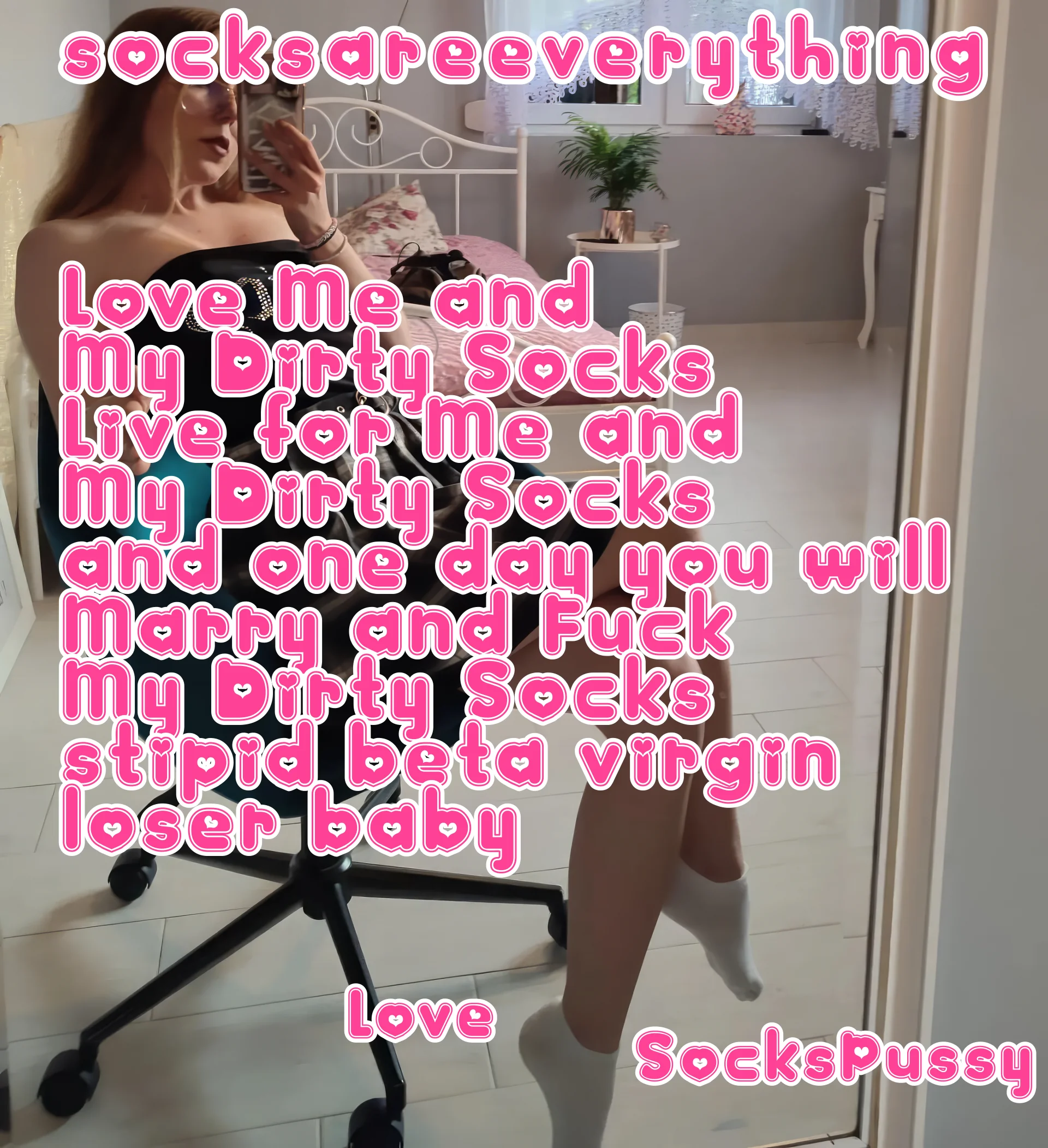 I know you really want to get my socks for yourself to breed as hard as you can little beta loser. This is your beta goal and destiny. SocksAreEverything2 on ImageFap picture 1 of 1