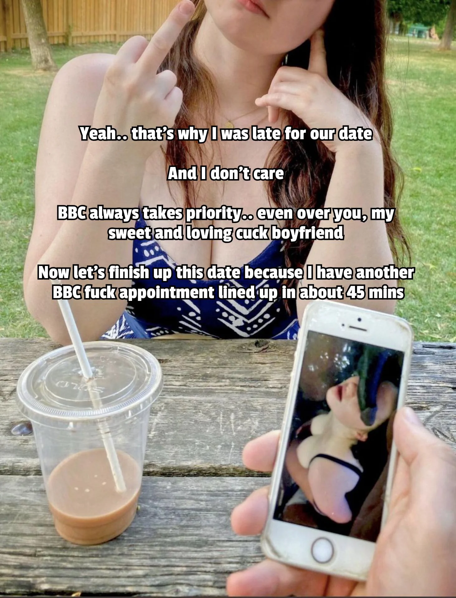 Gf was late for our date and this is why (captionsforever on imagefap) picture 1 of 1