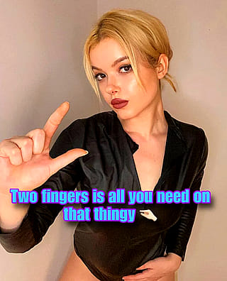 Two fingers... [no imagefap] [oc]'