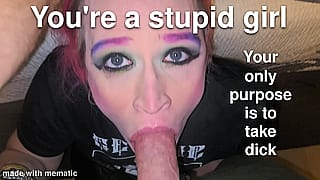 Stupid girls are made to take dick'