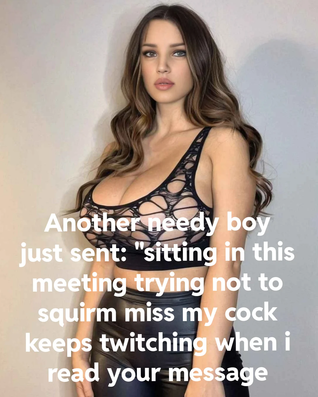 Another needy boy just sent: "sitting in this meeting trying not to squirm miss my cock keeps twitching when i read your messages." picture 1 of 1