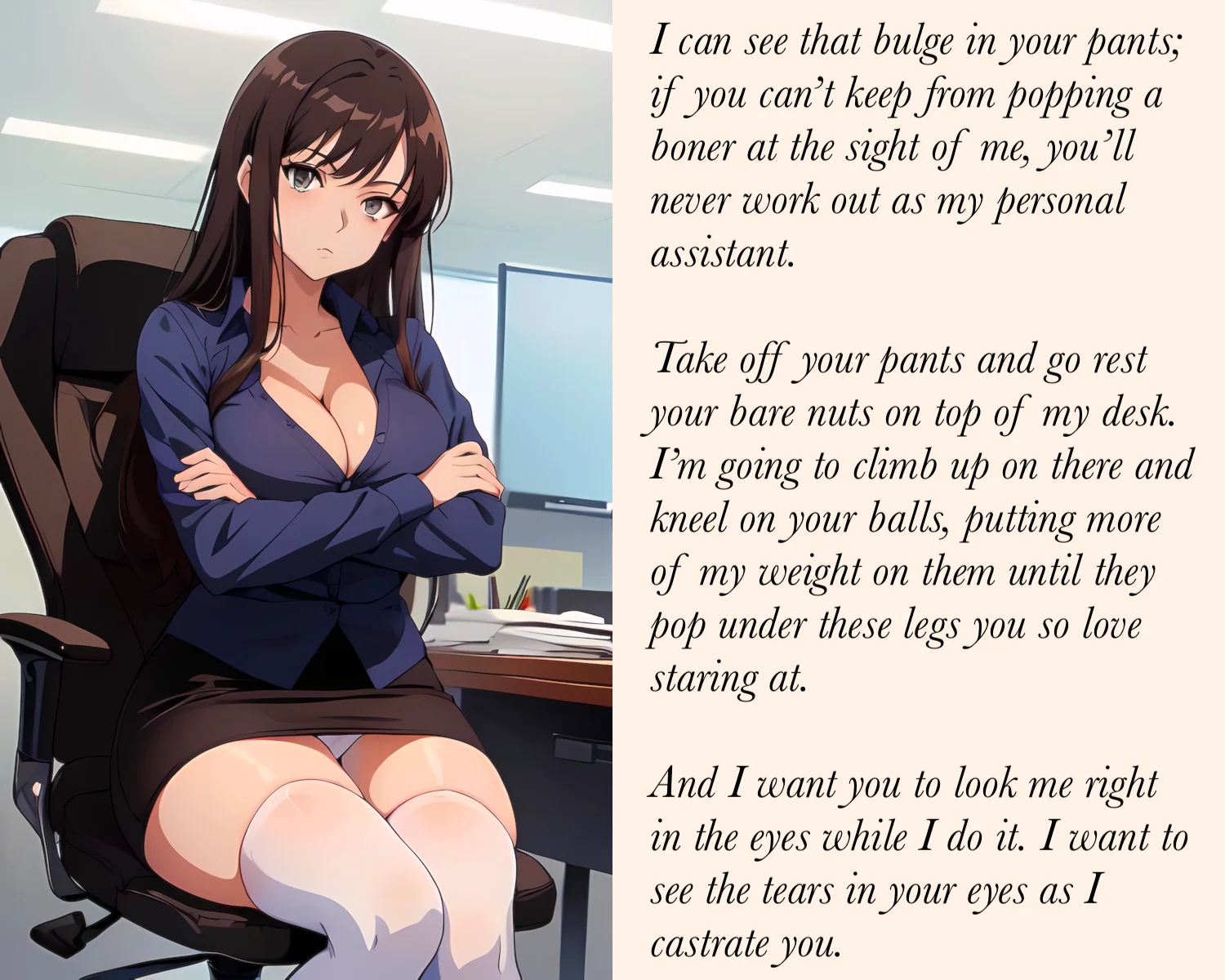 The personal assistant job isn't working out [AI Image] (punishment81 on ImageFap) picture 1 of 1