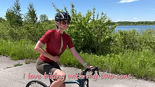 I love biking with my two sons! I gave my older son a blowjob and let my other son creampie my pussy.'