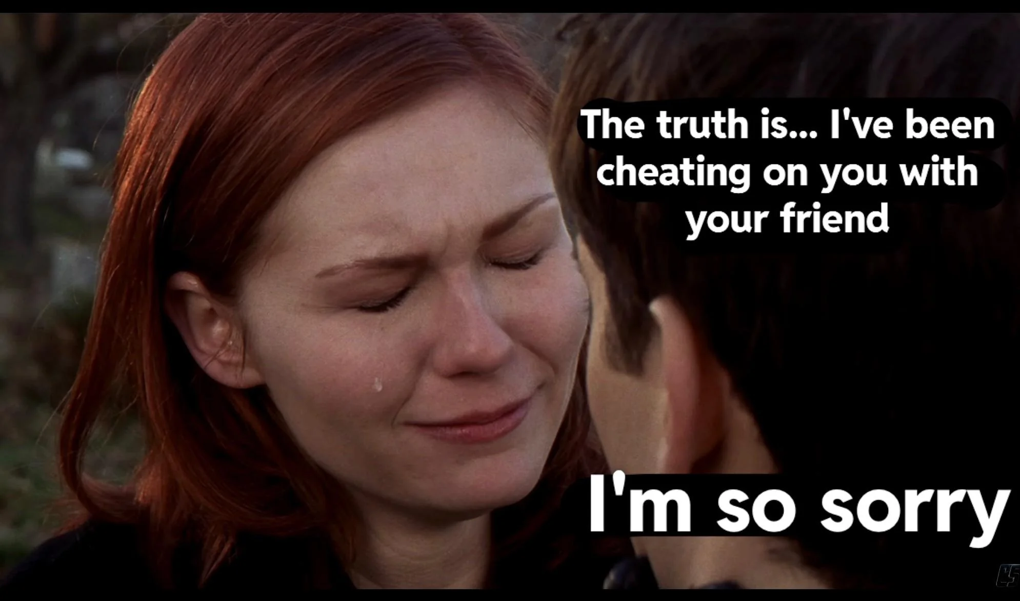 Your girlfriend, Mary Jane Watson, has gotten very close to your best friend. After some weeks, she confesses the truth. Will you be able to trust her again? [Kirsten Dunst] picture 14 of 16