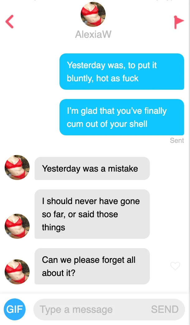 Her secret Tinder – Part 5 [Blackmail][Cheating] picture 18 of 20