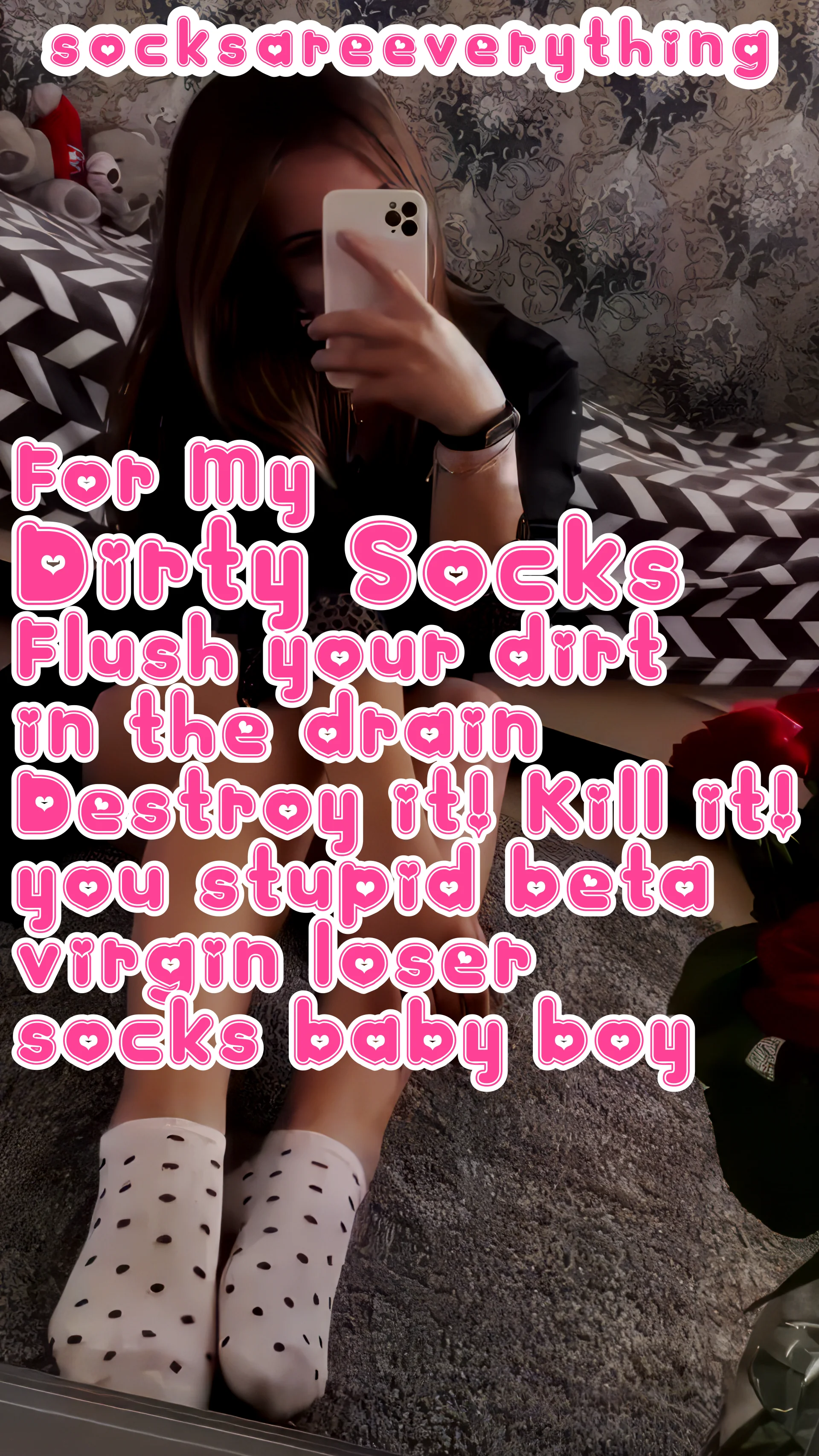 Its good for a stupid little sockssexual beta loset to ruined spurt into the toilet and flush! Destroy your watery beta sperm in the drain for my beautiful socks and socked feet! SocksAreEverything2 on ImageFap picture 1 of 1