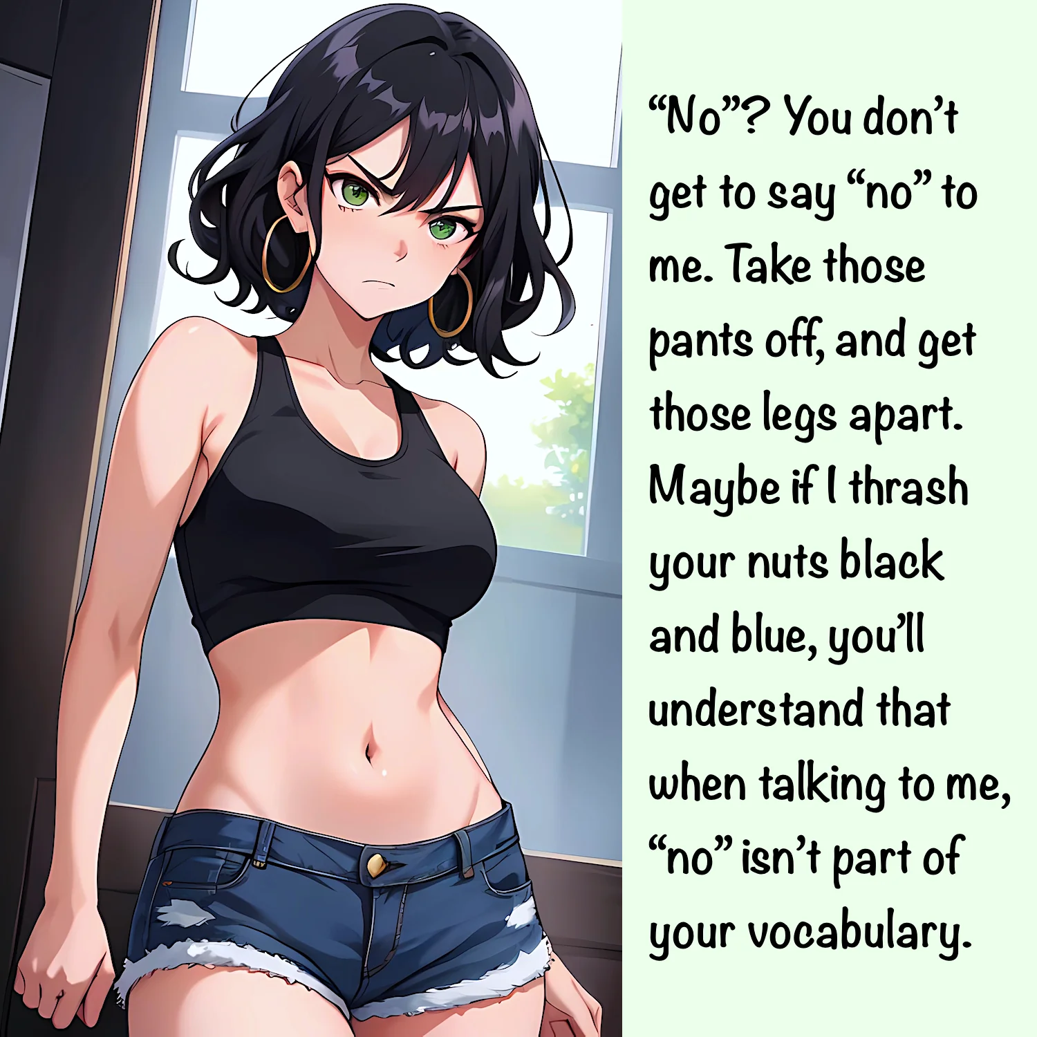 She doesn't like what you said [AI Image] (punishment81 on ImageFap) picture 1 of 1