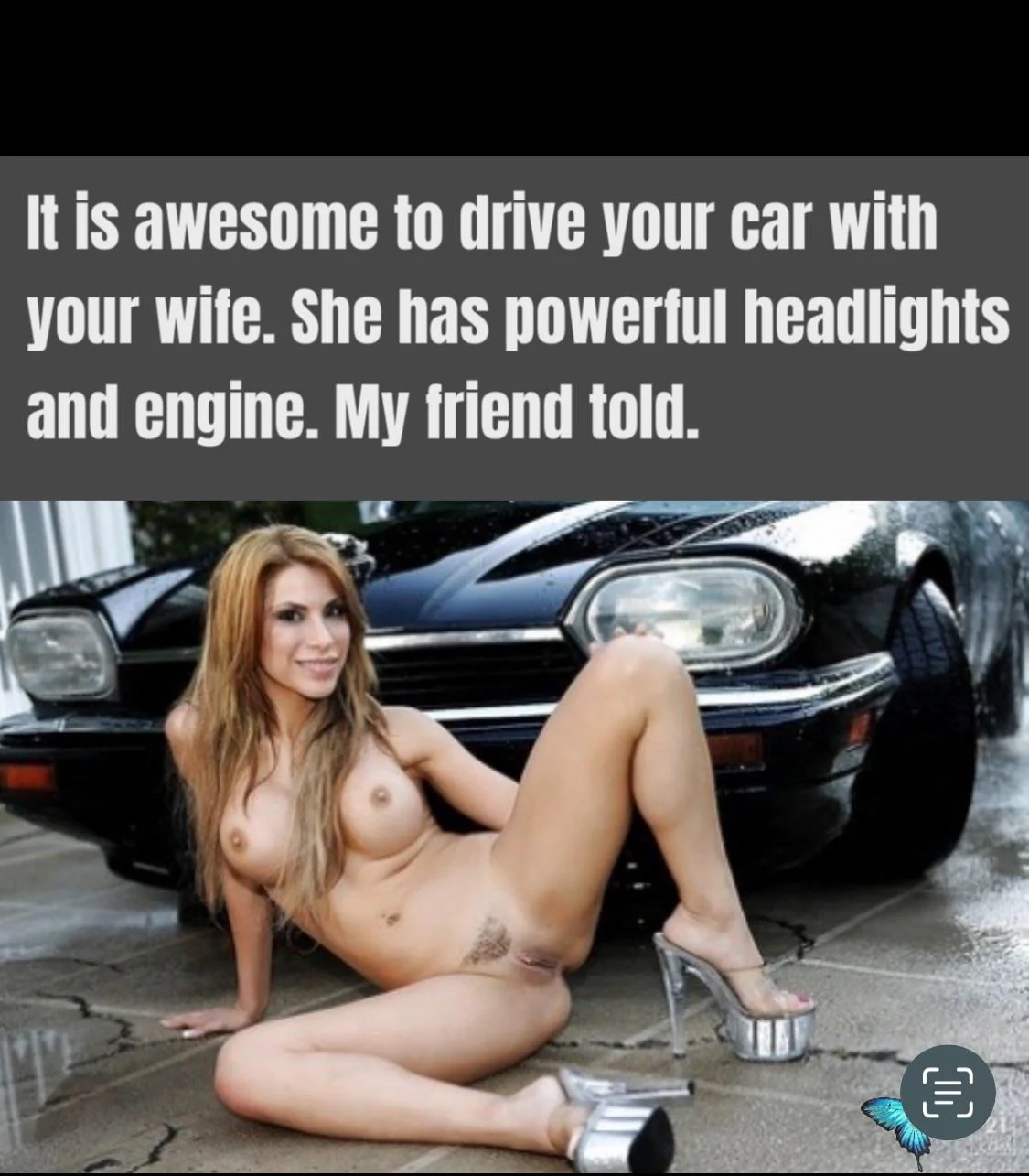 It is awesome to drive your car with your wife. She has powerful headlights and engine. My friend told. picture 1 of 1