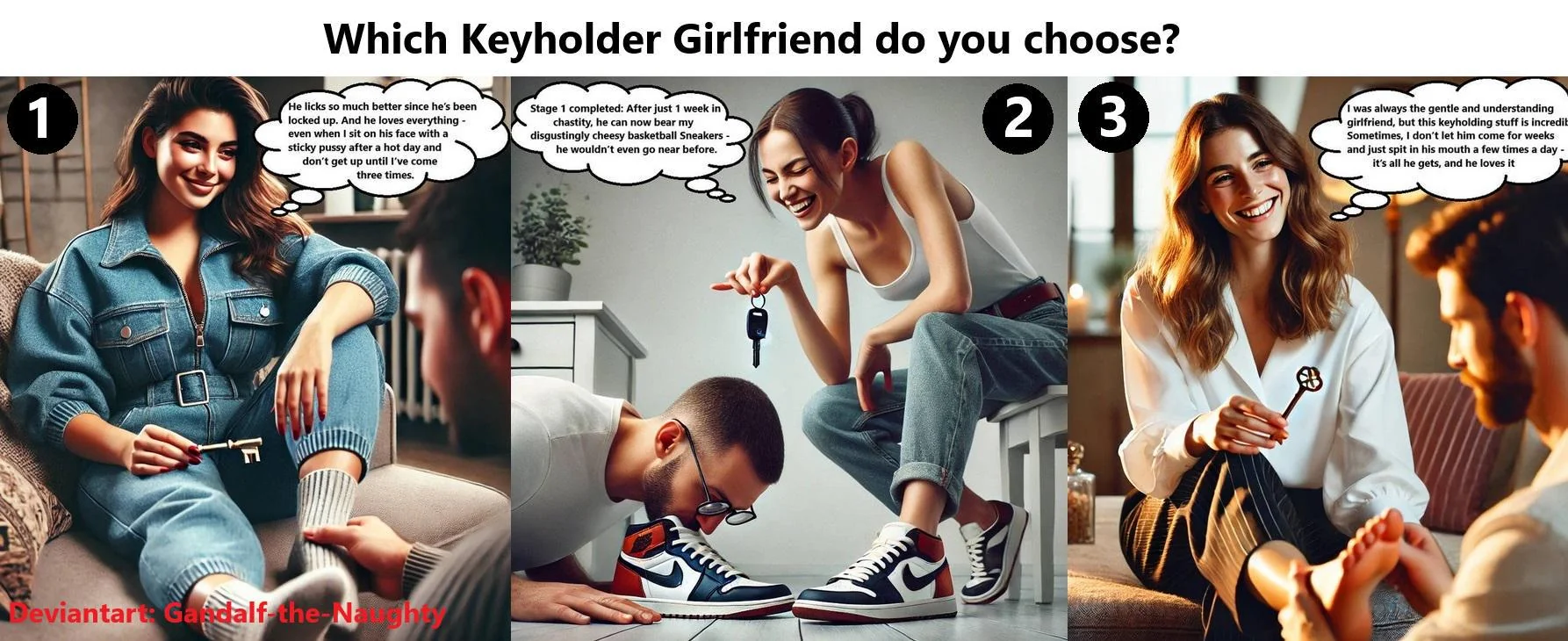 Choose your Keyholder Girlfriend wisely!!! (Gandalf-the-Naughty on Deviantart) (not on imagefap) picture 1 of 1