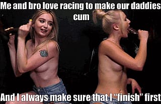 Sissy sisters love to race 🤭'