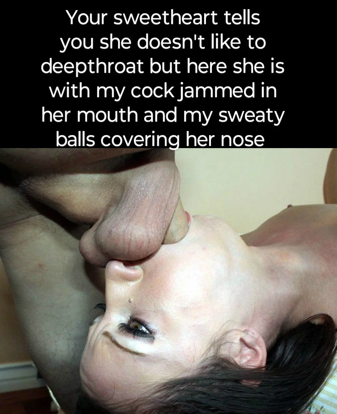 She tells you she doesn't like deepthroating.. picture 1 of 1