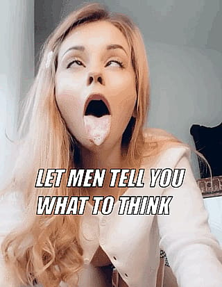 Your brain is stunted. Let men think for you, cunt.'